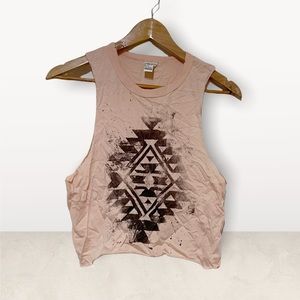 Forever 21 Nude pink Grunge Tank Top S